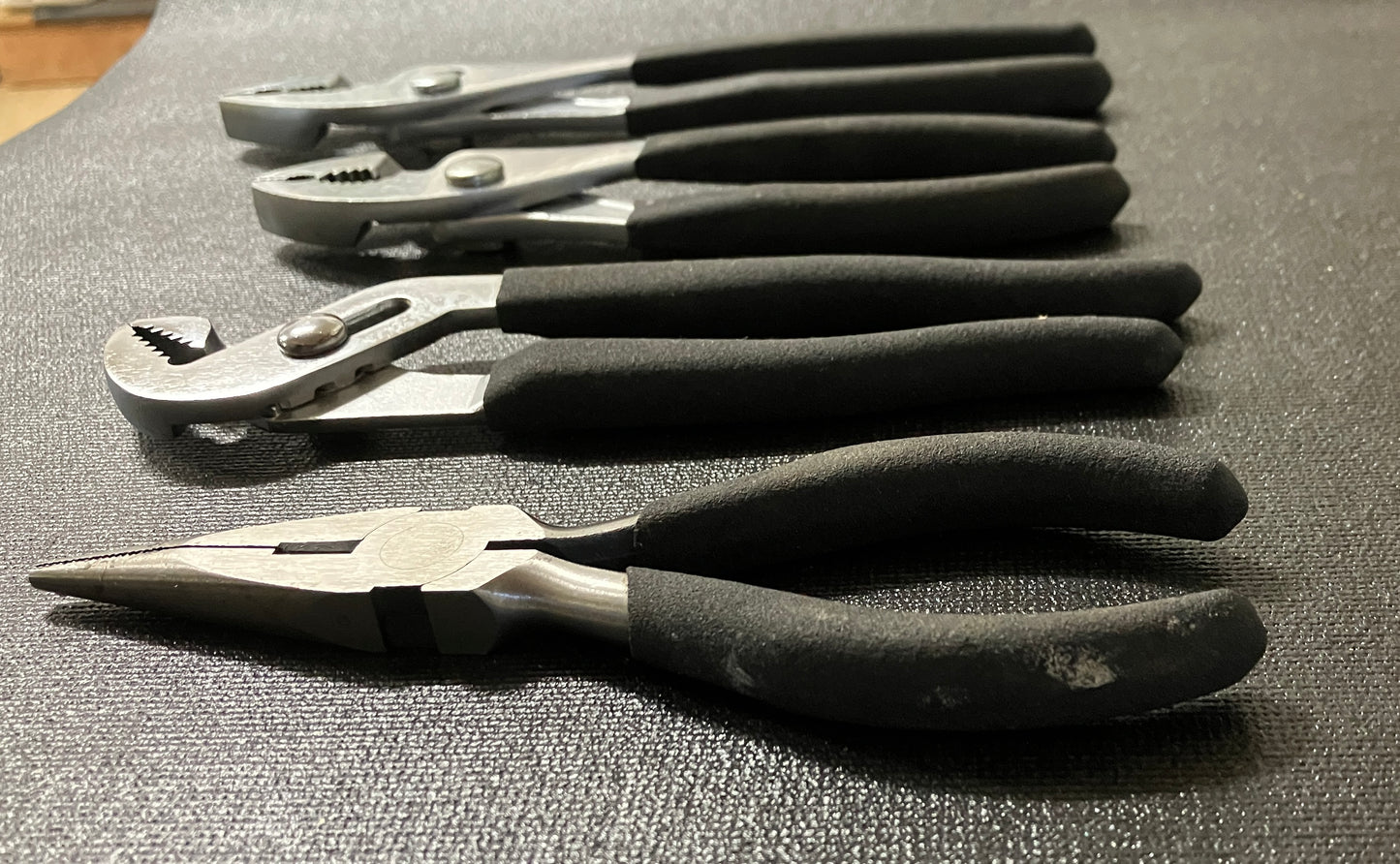 Vintage Craftsman Pliers 4pc Bundle WF C USA Slip Joint (2) Arc Joint, & Needle Nose