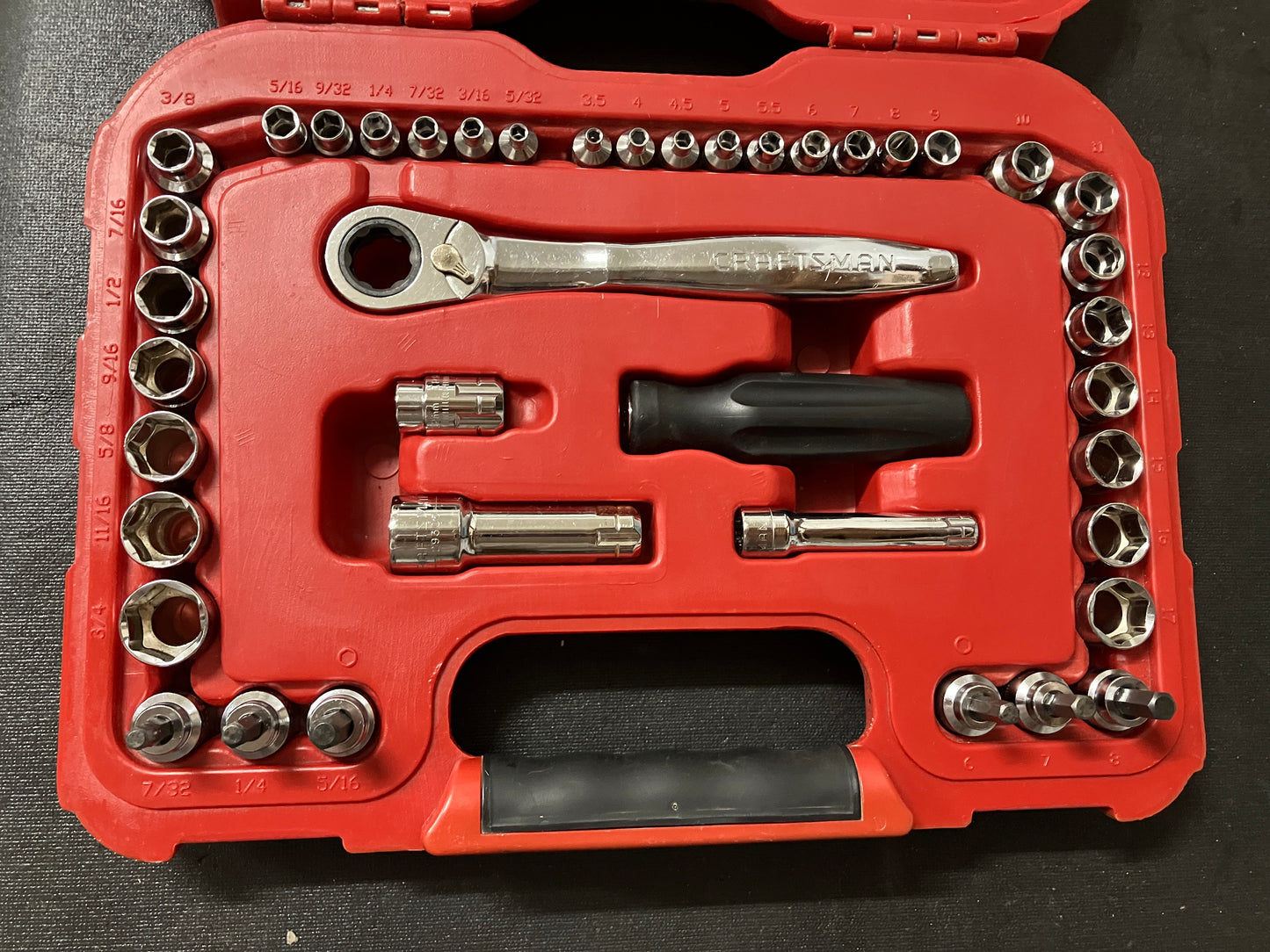 Craftsman 41pc Max Axess Socket Set 41484 with 6pt Sockets, Hex Sockets, & Ratchet 29308