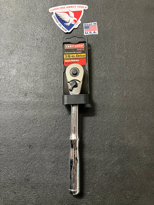 NOS Craftsman Professional Fully Polished 3/8" Drive Quick Release Ratchet 44813 USA