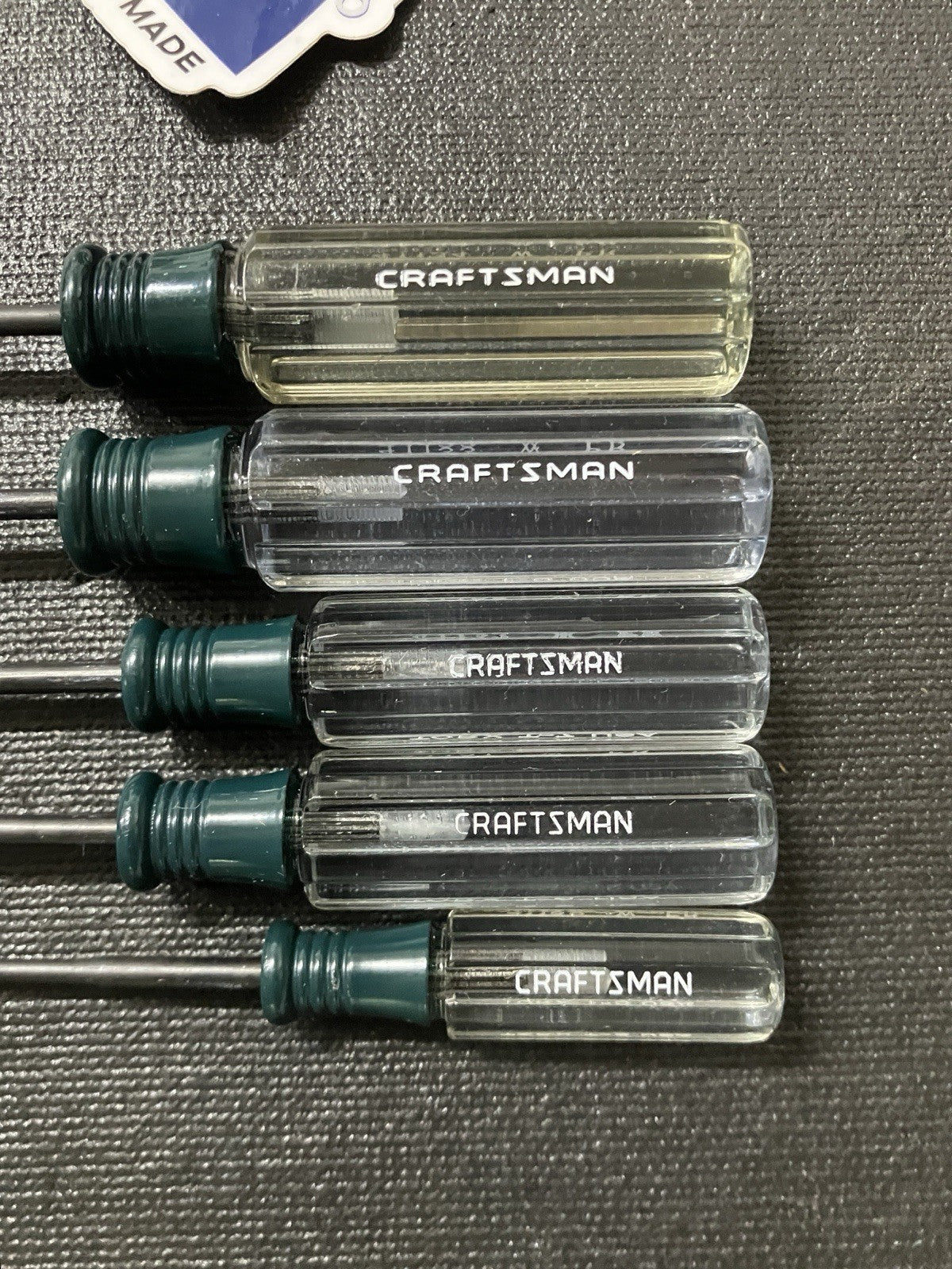 Craftsman 5 Pc Green Mini Precision Torx Screwdriver Set 41105 USA Pratt-Read