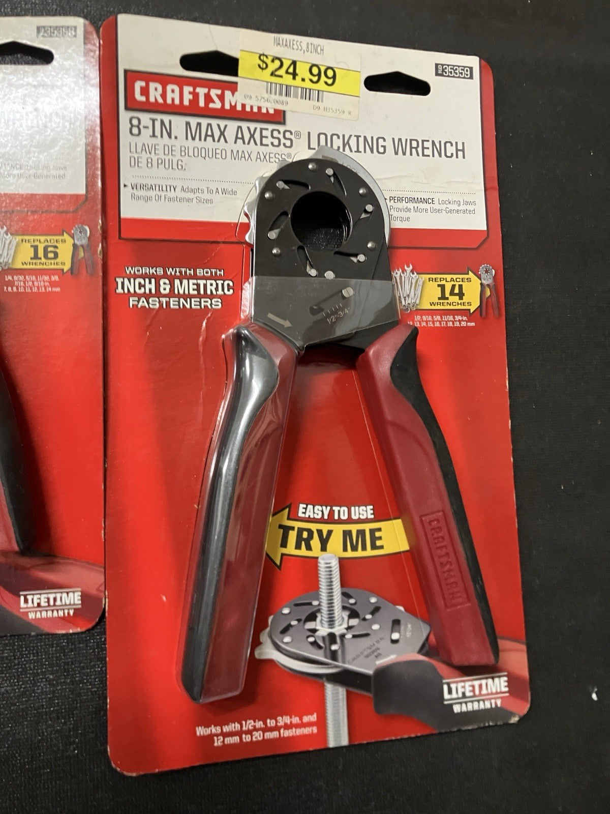 NOS Craftsman 2pc Max Axess Locking Wrench Set 6” 8” 35358 35358 Brand New