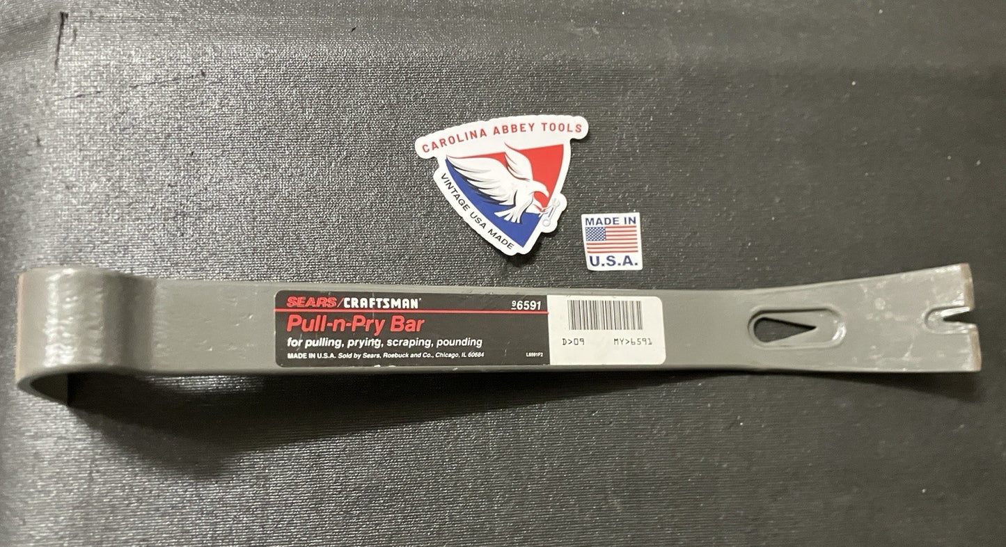 NOS Vintage Sears Craftsman Pull N Pry Bar 6591 USA Rare Brand New Condition