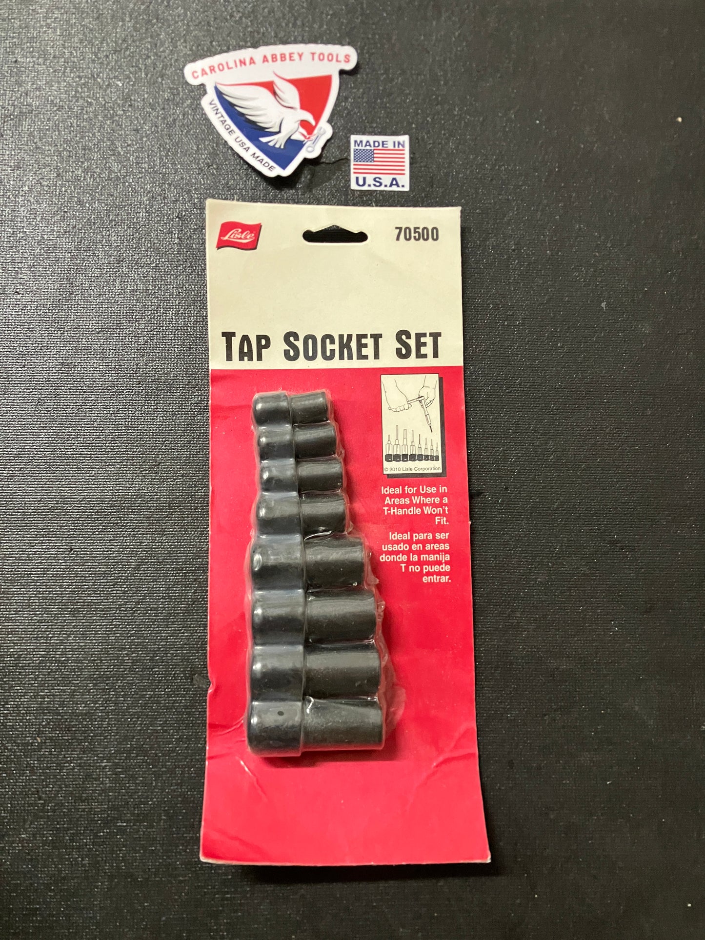 NOS Lisle 70500 Tap Socket Set 8 piece Set USA Made Brand New