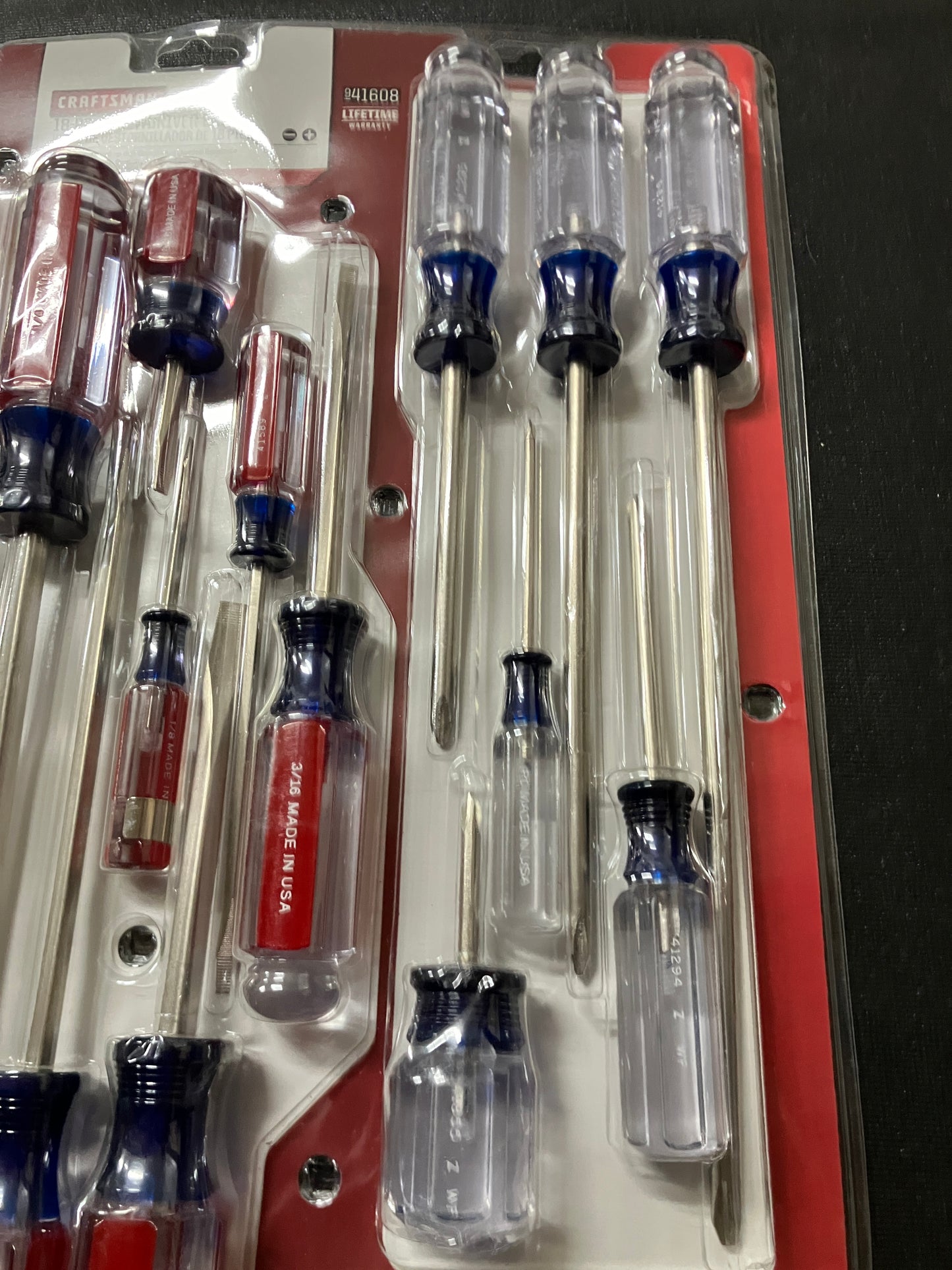 NOS Vintage Sears Craftsman 18pc Screwdriver Set Phillips Flat & Torx 41608 USA