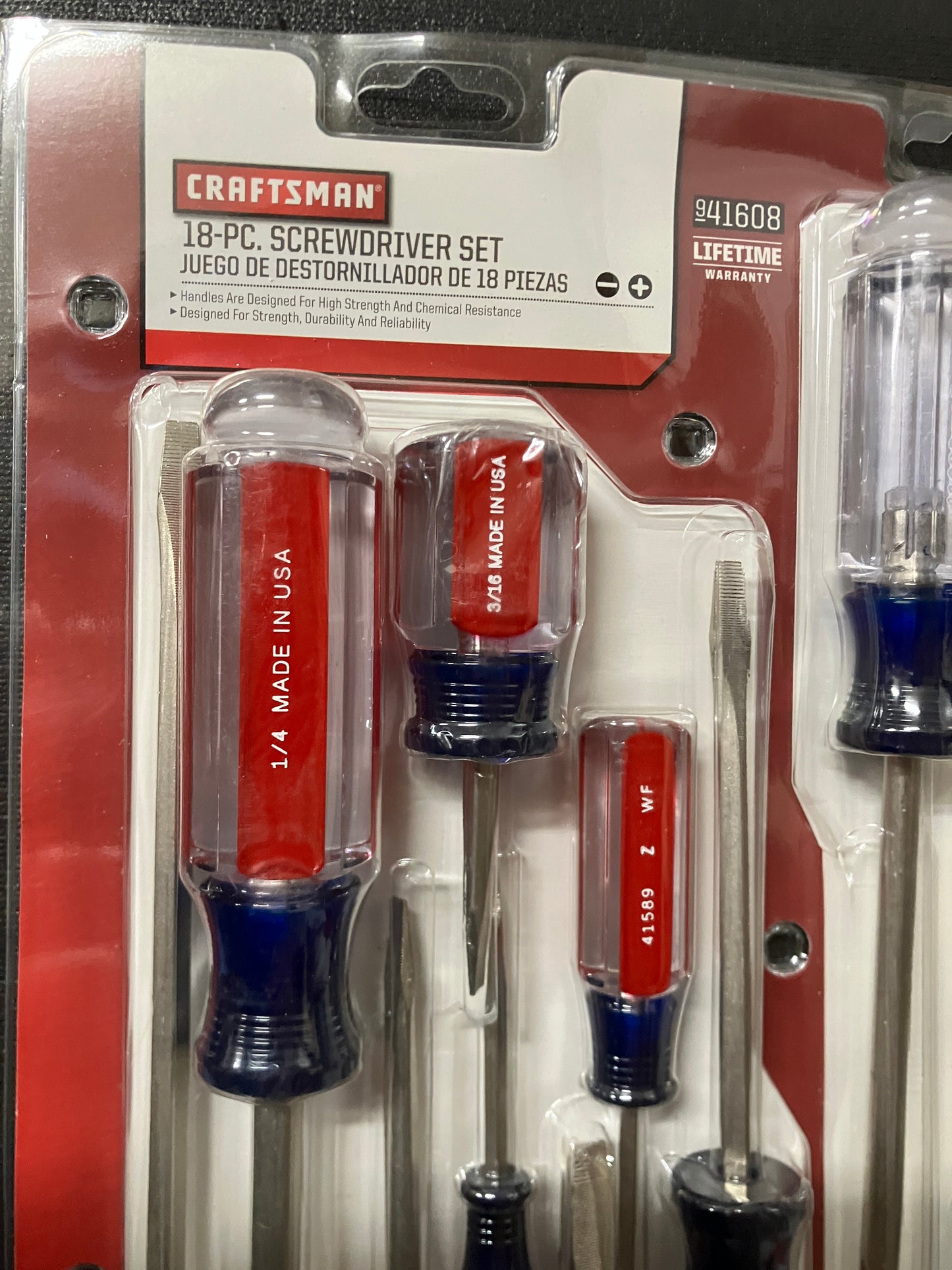 NOS Vintage Sears Craftsman 18pc Screwdriver Set Phillips Flat & Torx 41608 USA