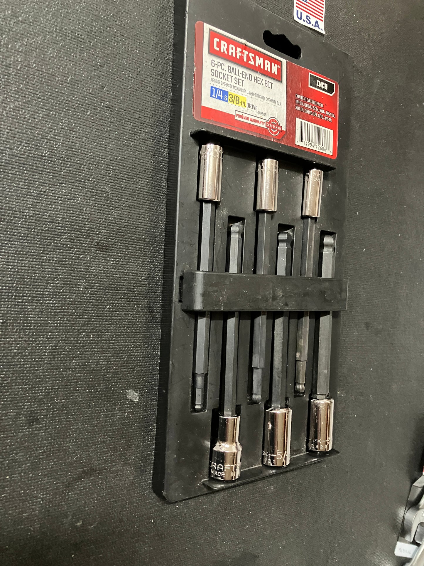 NOS Vintage Craftsman 6Pc SAE Ball End Hex Bit Socket Set Rare 42606 USA