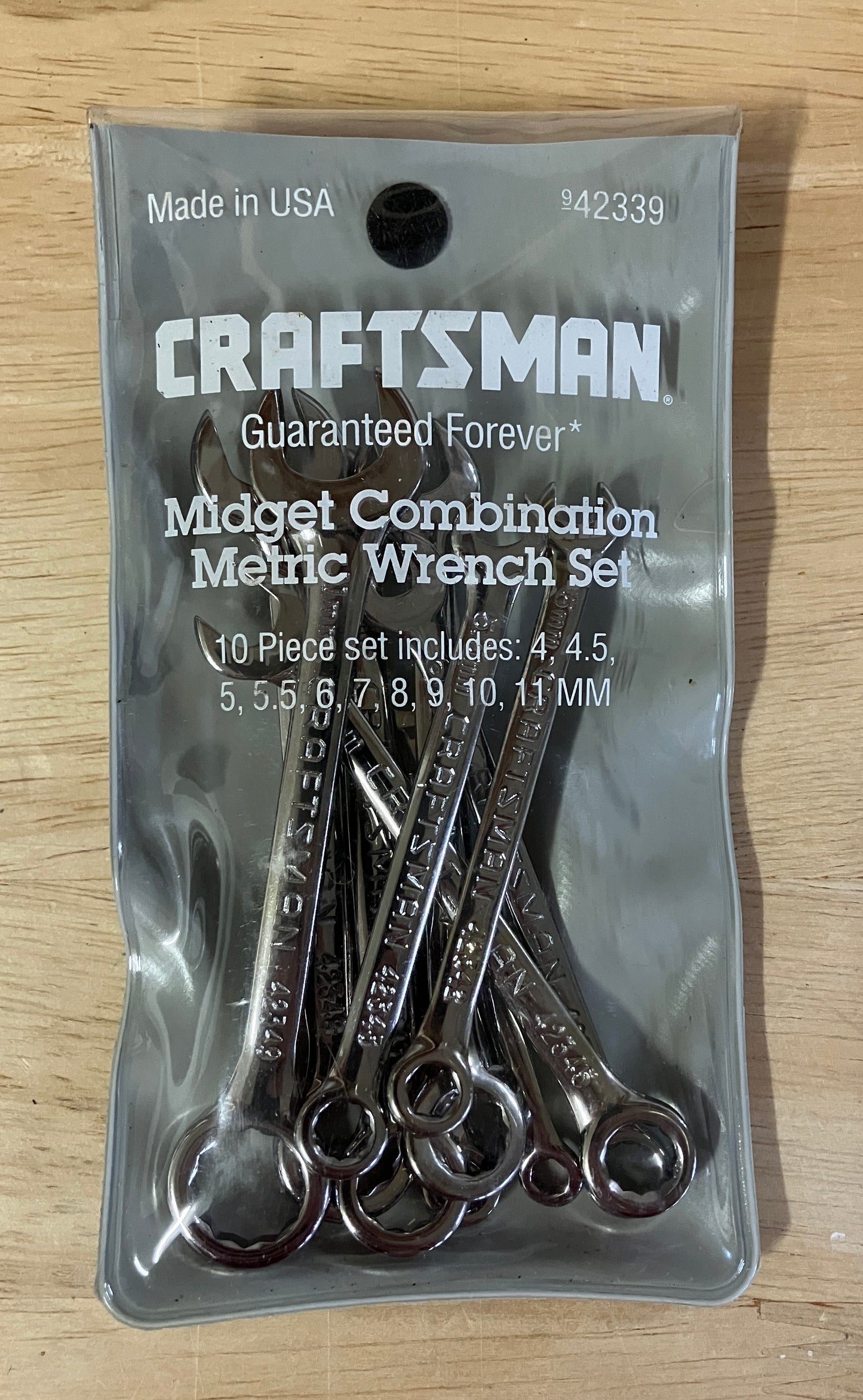 Vintage Craftsman 26pc Metric Combination Wrench Set 44128 VA USA w/Case 4-22mm