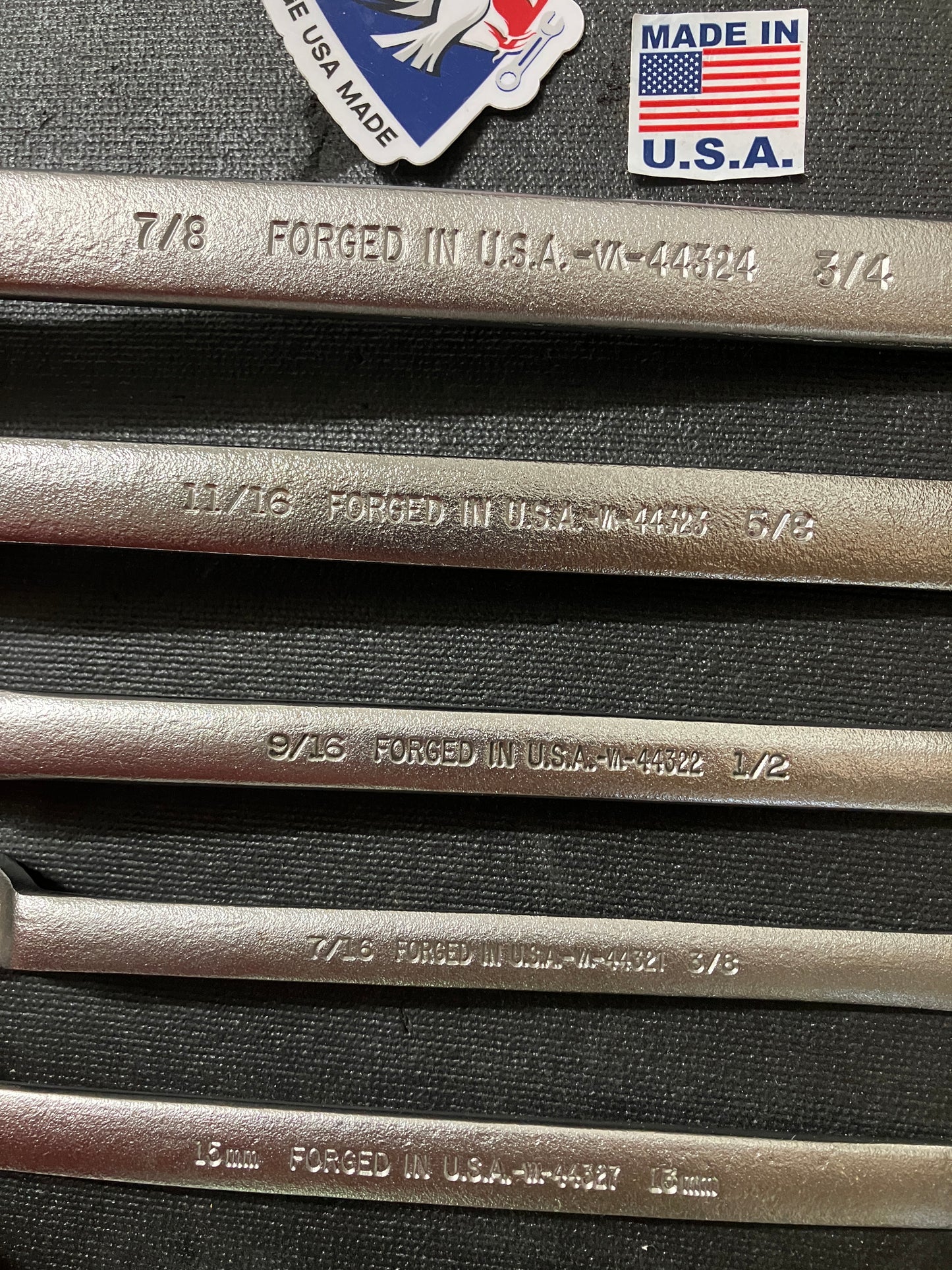 Vintage Craftsman 7pc Satin Deep Offset Box End Wrench Set 44328 -VA- USA