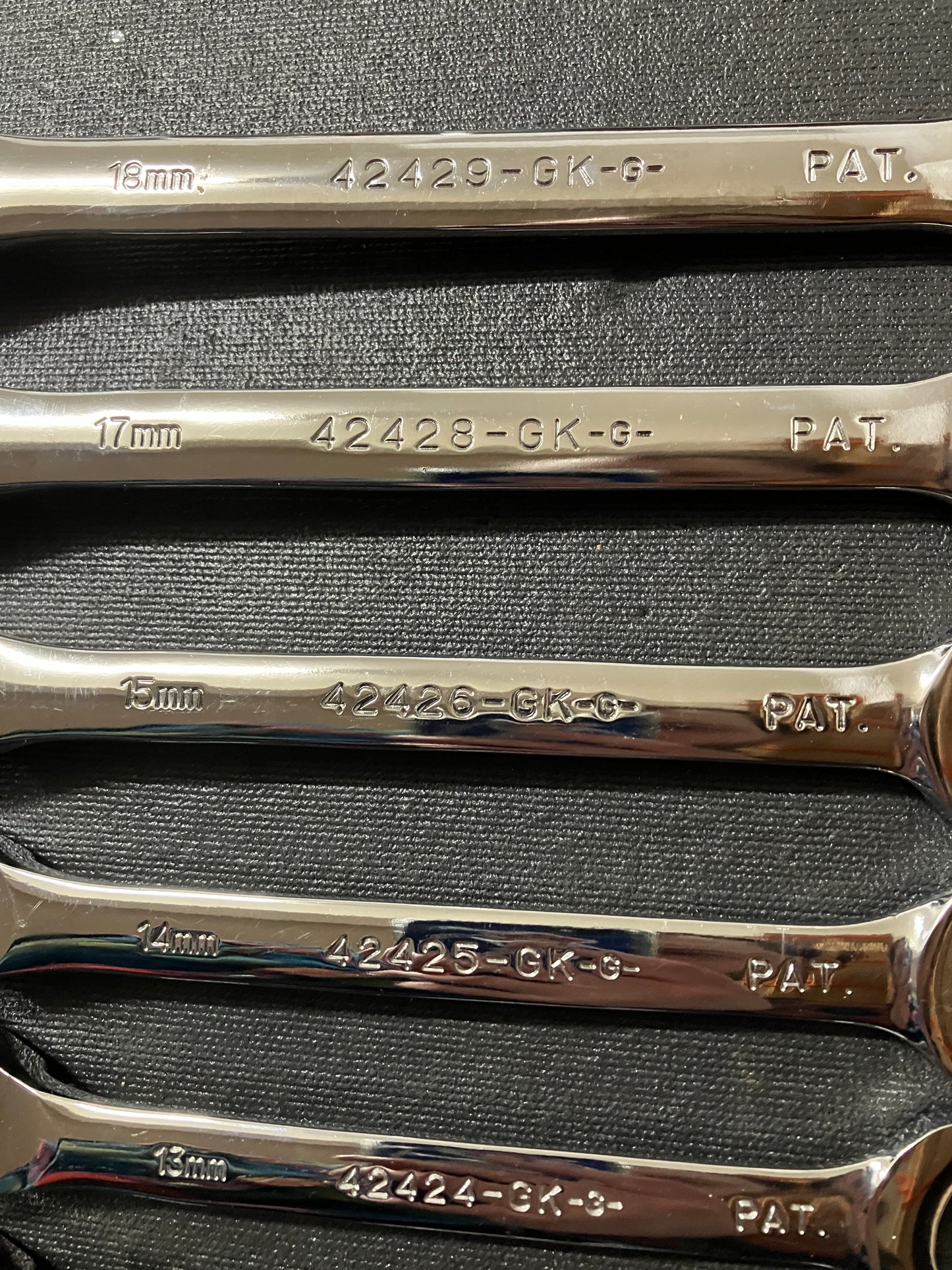 Vintage Sears Craftsman 8pc Metric Reversible Ratcheting Wrench Set 42405 USA