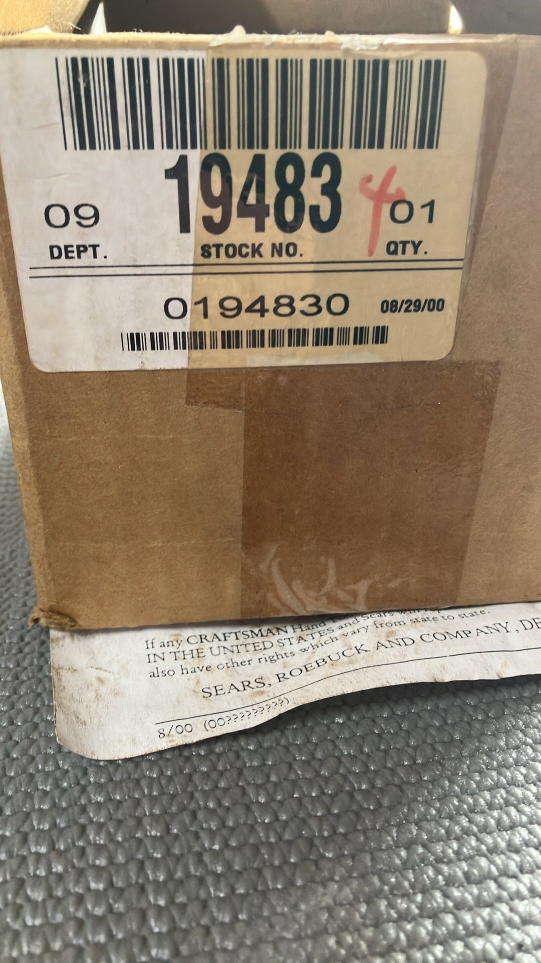 NOS Vintage Craftsman 19pc 3/8” Drive 6 PT SAE & Metric Deep Impact Socket Set 19483 USA