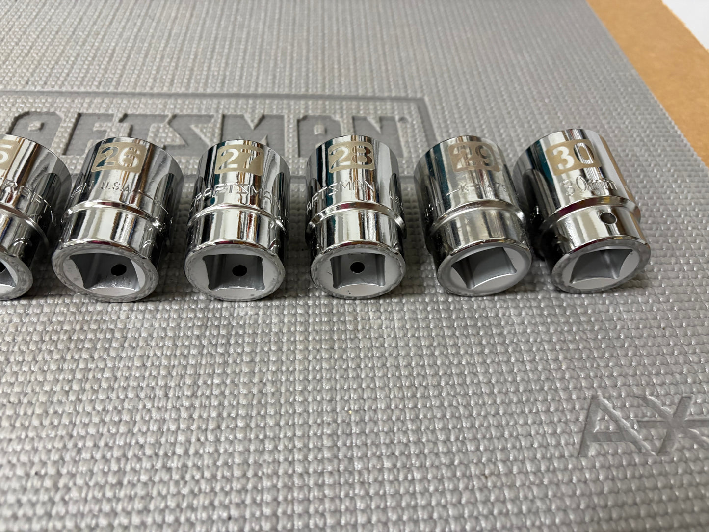 NOS Sears Craftsman Metric 9pc Easy Read Socket Set 46305 USA 3/4” Drive 22-30mm