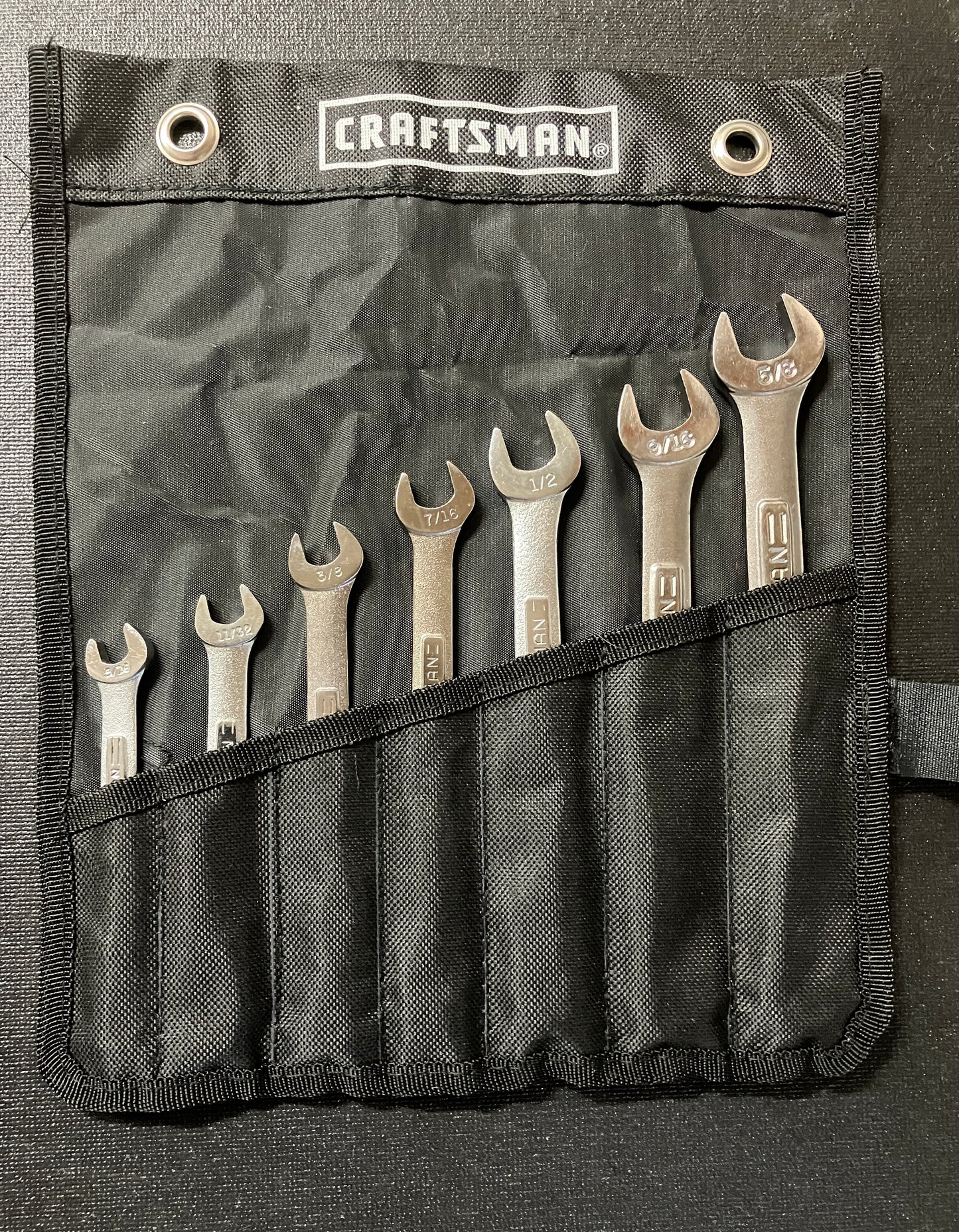 Vintage Craftsman 7pc SAE 12pc Combination Wrench Set USA w/ Roll 5/16” - 5/8”