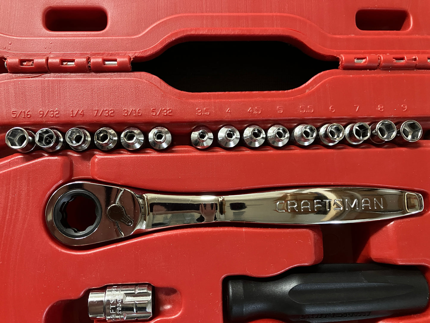 Craftsman 41pc Max Axess Socket Set 41484 with 6pt Sockets, Hex Sockets, & Ratchet 29308