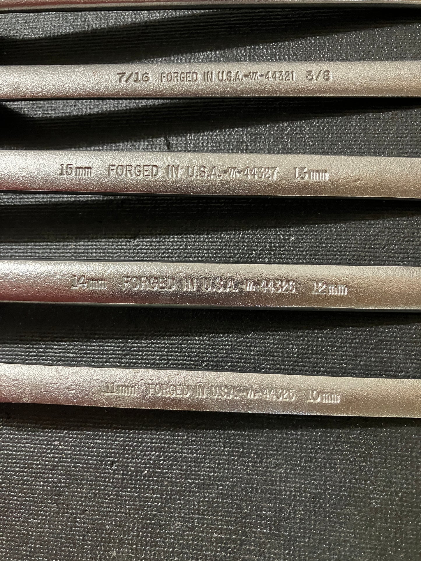 Vintage Craftsman 7pc Satin Deep Offset Box End Wrench Set 44328 -VA- USA