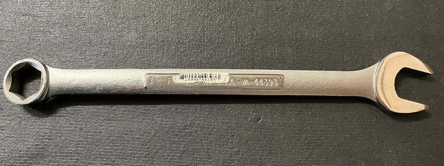 NOS Craftsman 1" SAE 6 Point Combination Wrench -VA- 44393 USA New w/ Sticker