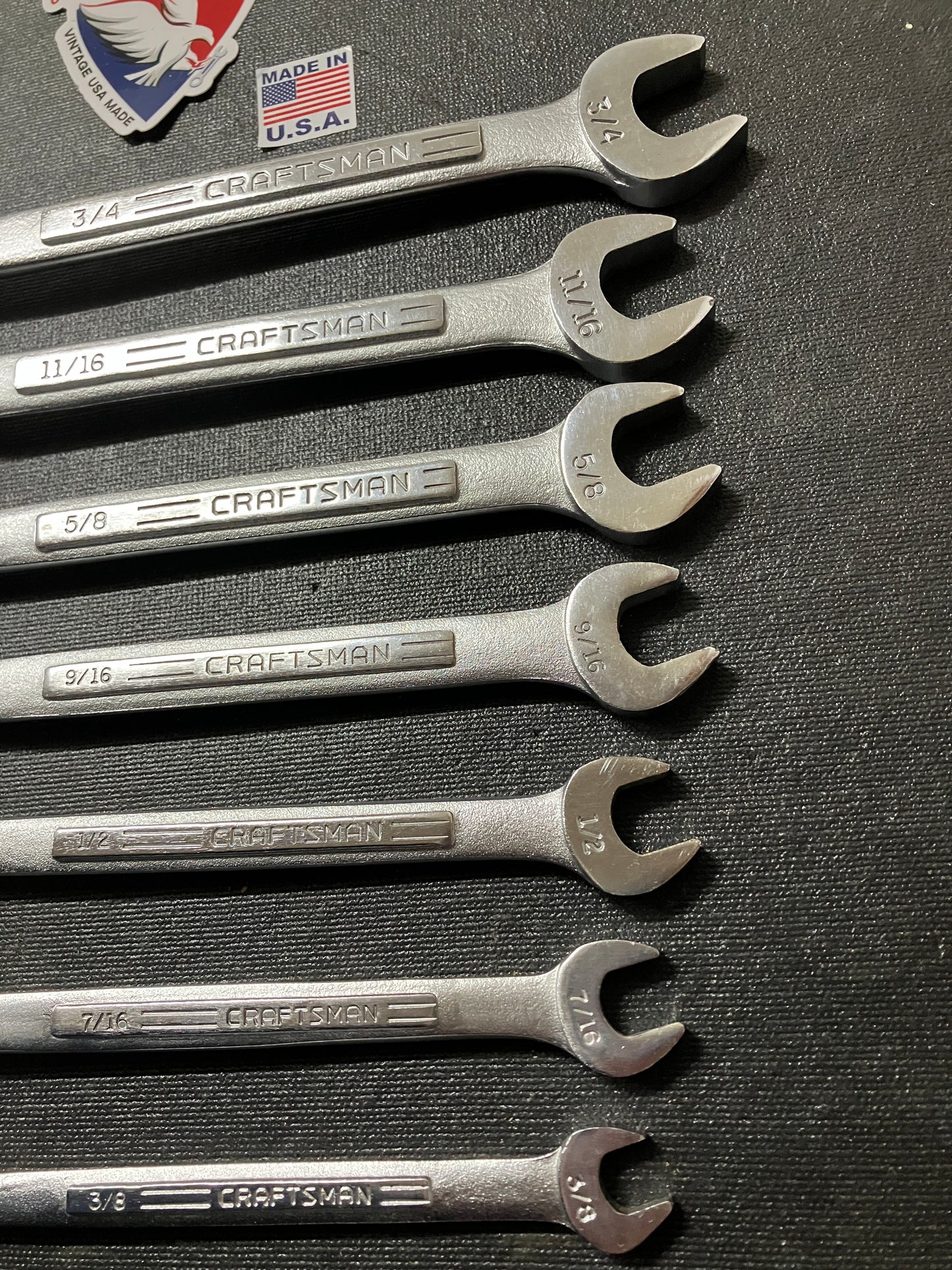Vintage Craftsman 7pc SAE Saltus Flex Head Wrench Set USA