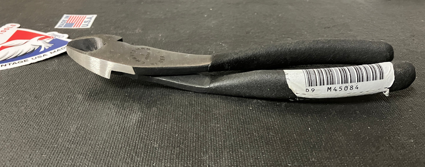 NOS Vintage Craftsman Rare 7” Bent Wide Jaw Diagonal Cutting Pliers 45084 USA