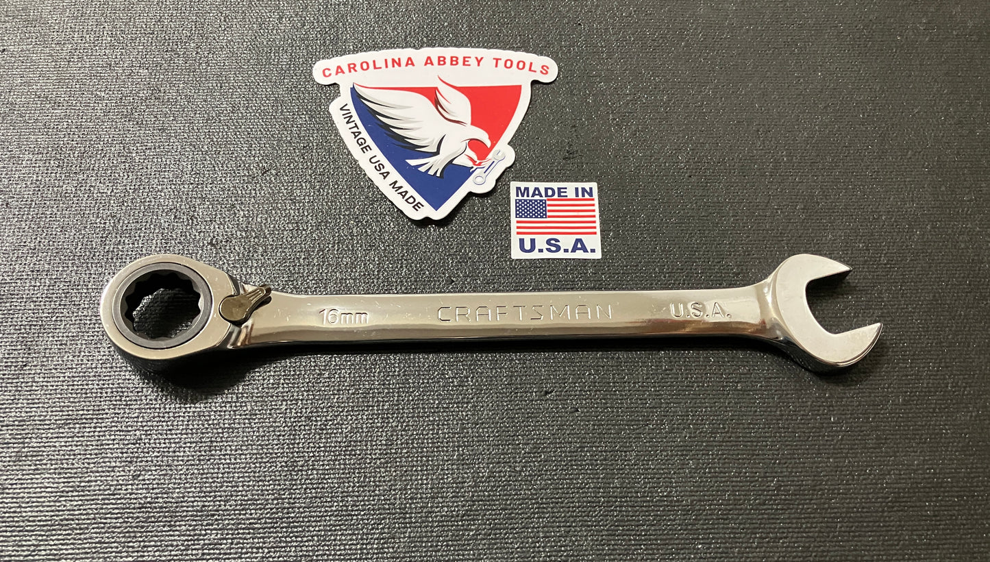 Vintage Craftsman 16mm Reversible Ratcheting Wrench 42427 GK-F Made In USA