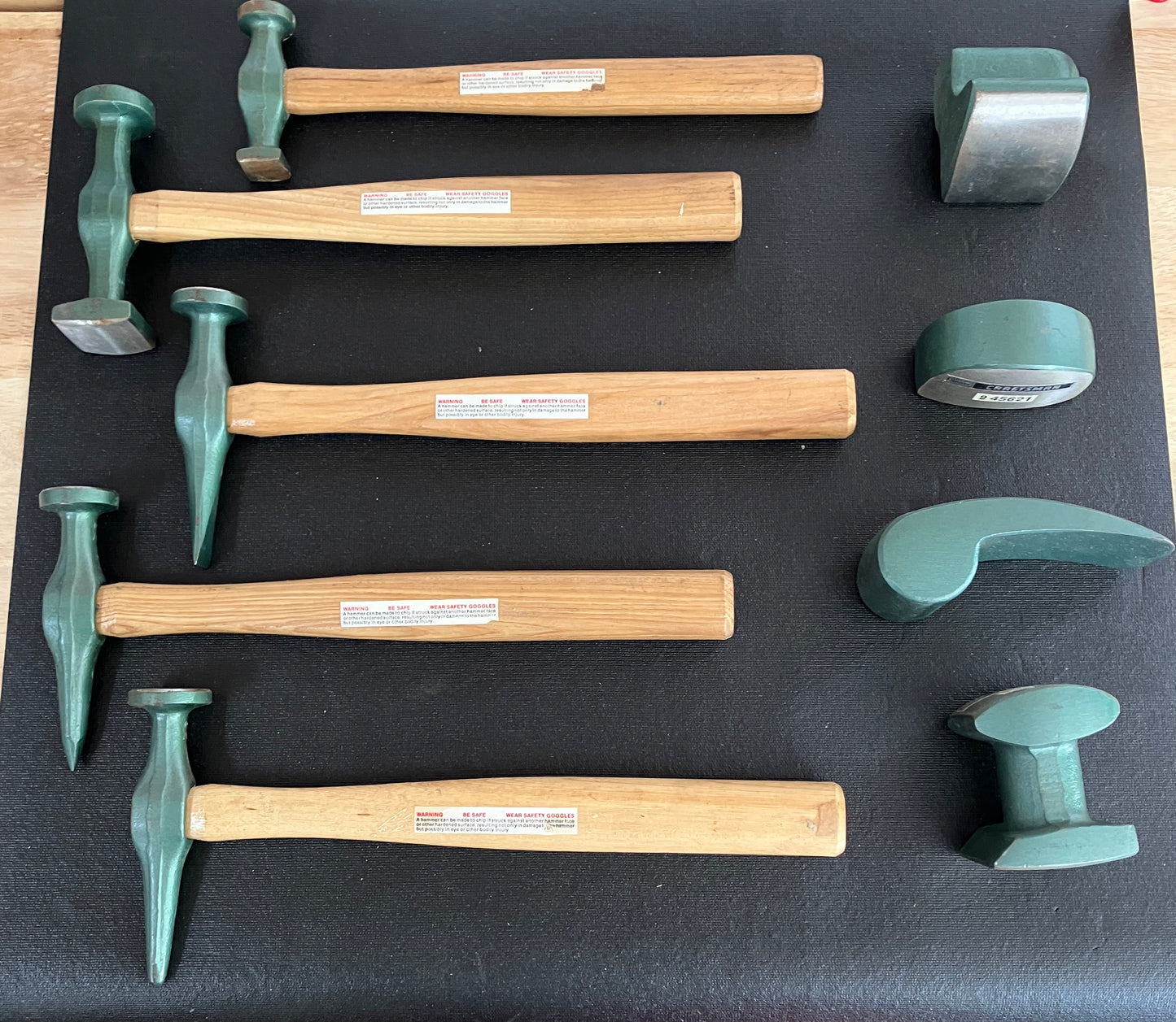 Vintage Craftsman 9pc Auto Body Repair Set 45884C USA 5 Hammers 4 Dollies