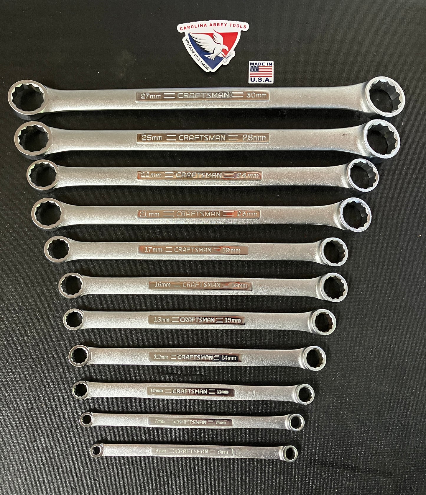 Vintage Craftsman 11pc Metric Double Box End Wrench Set 6-30mm -V- -VV- USA