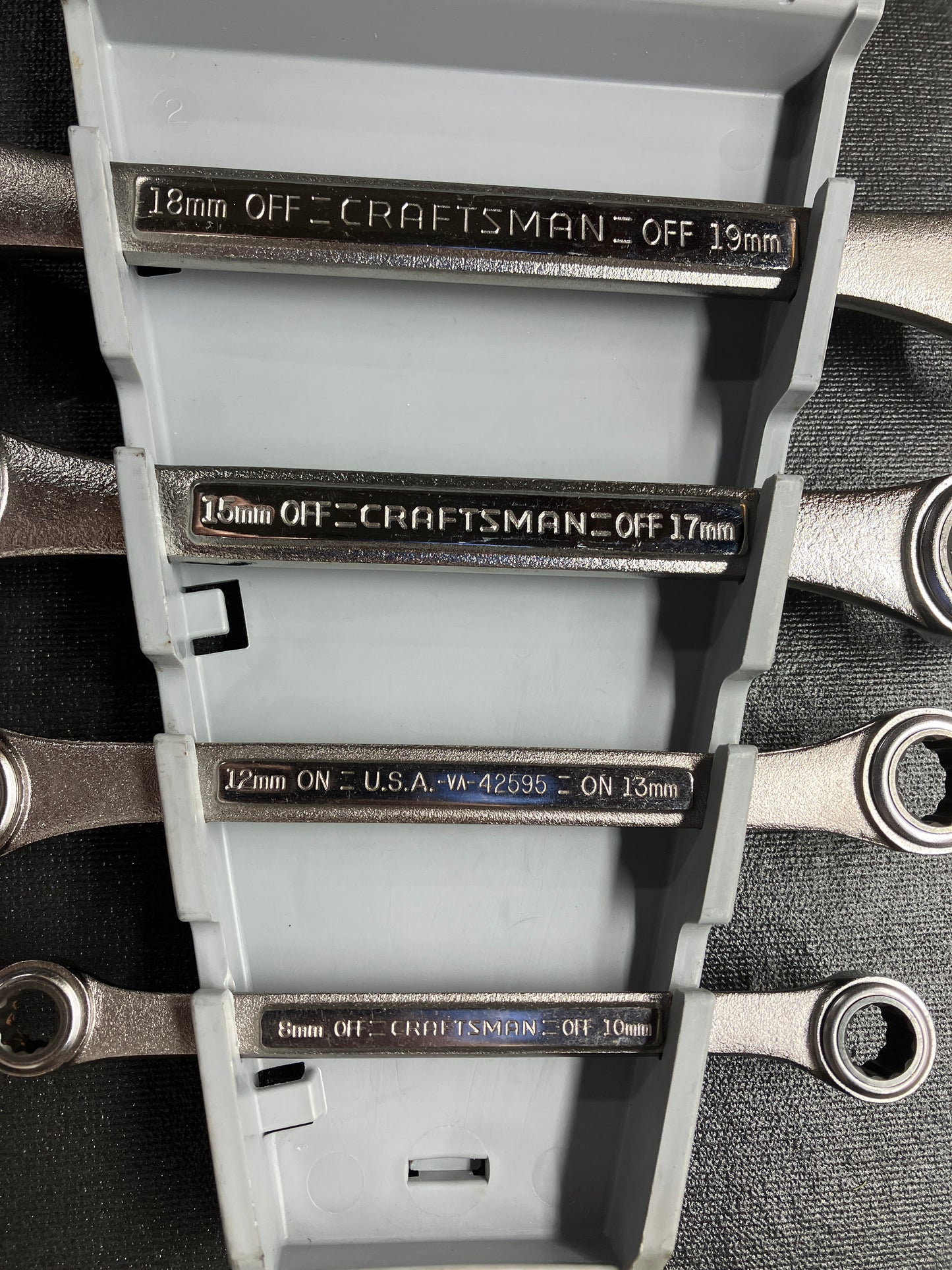Vintage Craftsman 4pc Metric Heavy Duty Double Box Ratcheting Set 42447 USA