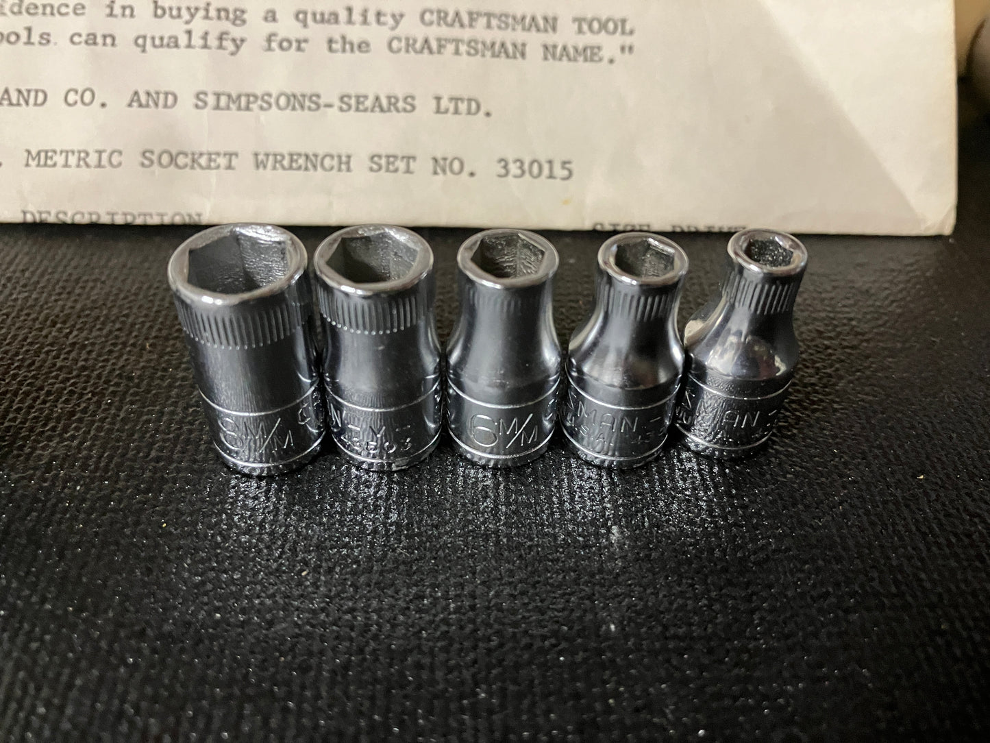 NOS Vintage Craftsman 30pc Metric Socket & Wrench Set -V- 33015 USA w/ Box
