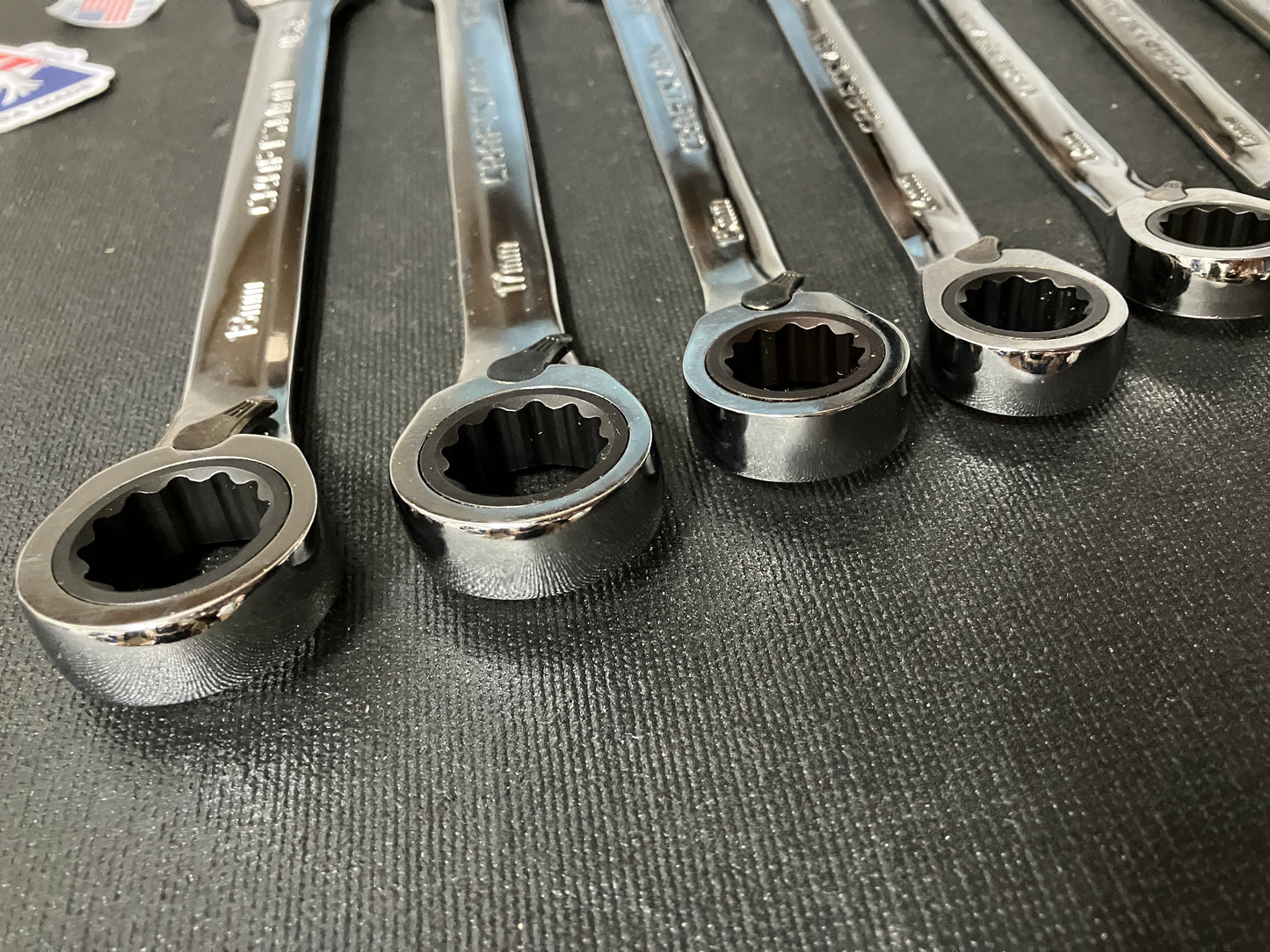 Vintage Sears Craftsman 8pc Metric Reversible Ratcheting Wrench Set 42405 USA