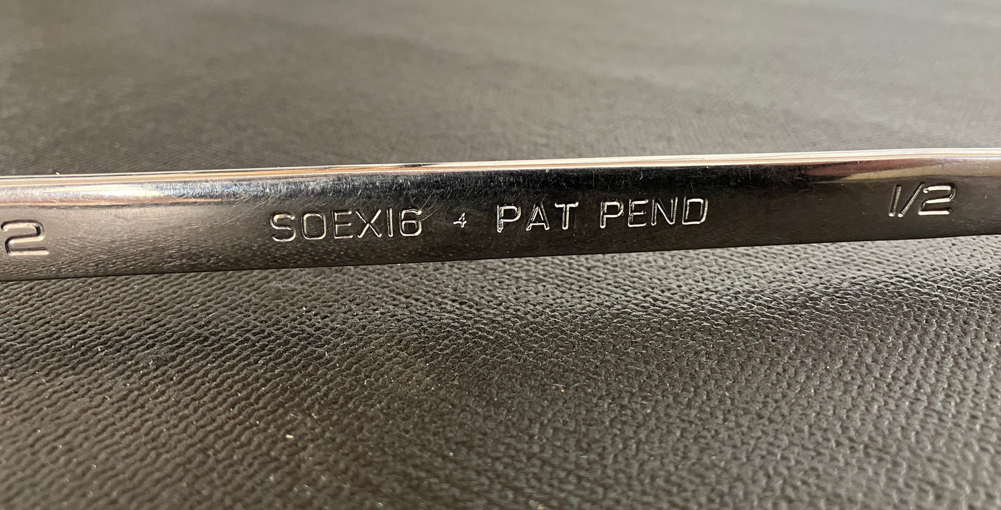 Snap-On SAE 1/2" Flank Drive Plus 12pt Combination Wrench SOEX16 Standard Length