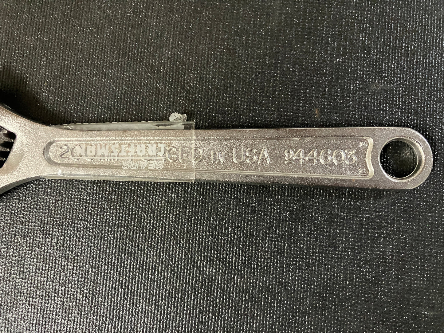 NOS Vintage =Craftsman= 8" Adjustable Wrench w/ Original Tag 44603 WF USA