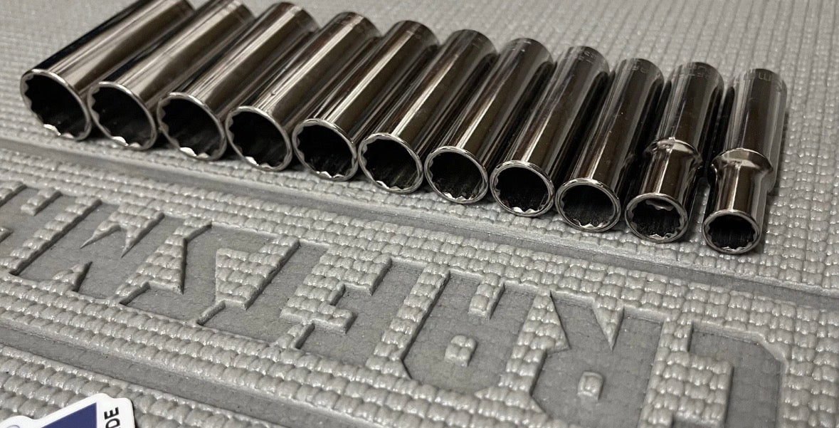 Sears Craftsman Industrial 10pc 3/8” Drive Metric Deep Socket Set USA 9-19mm