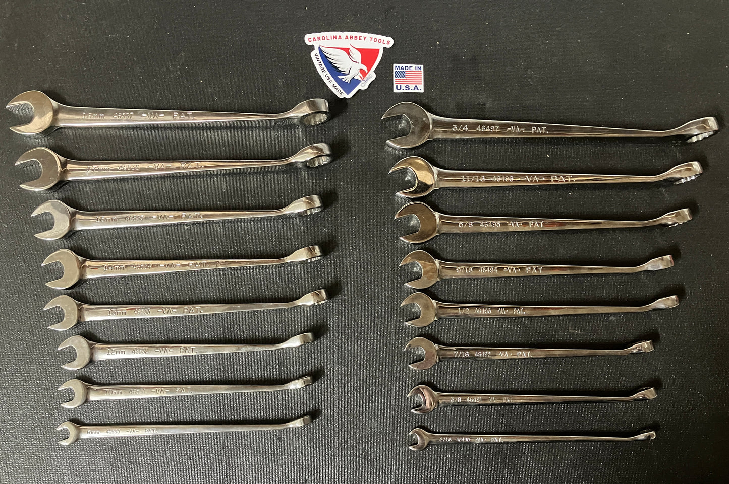 Vintage Craftsman 16pc Cross Force Wrench Set USA 8pc SAE 46520 8pc Metric 46521