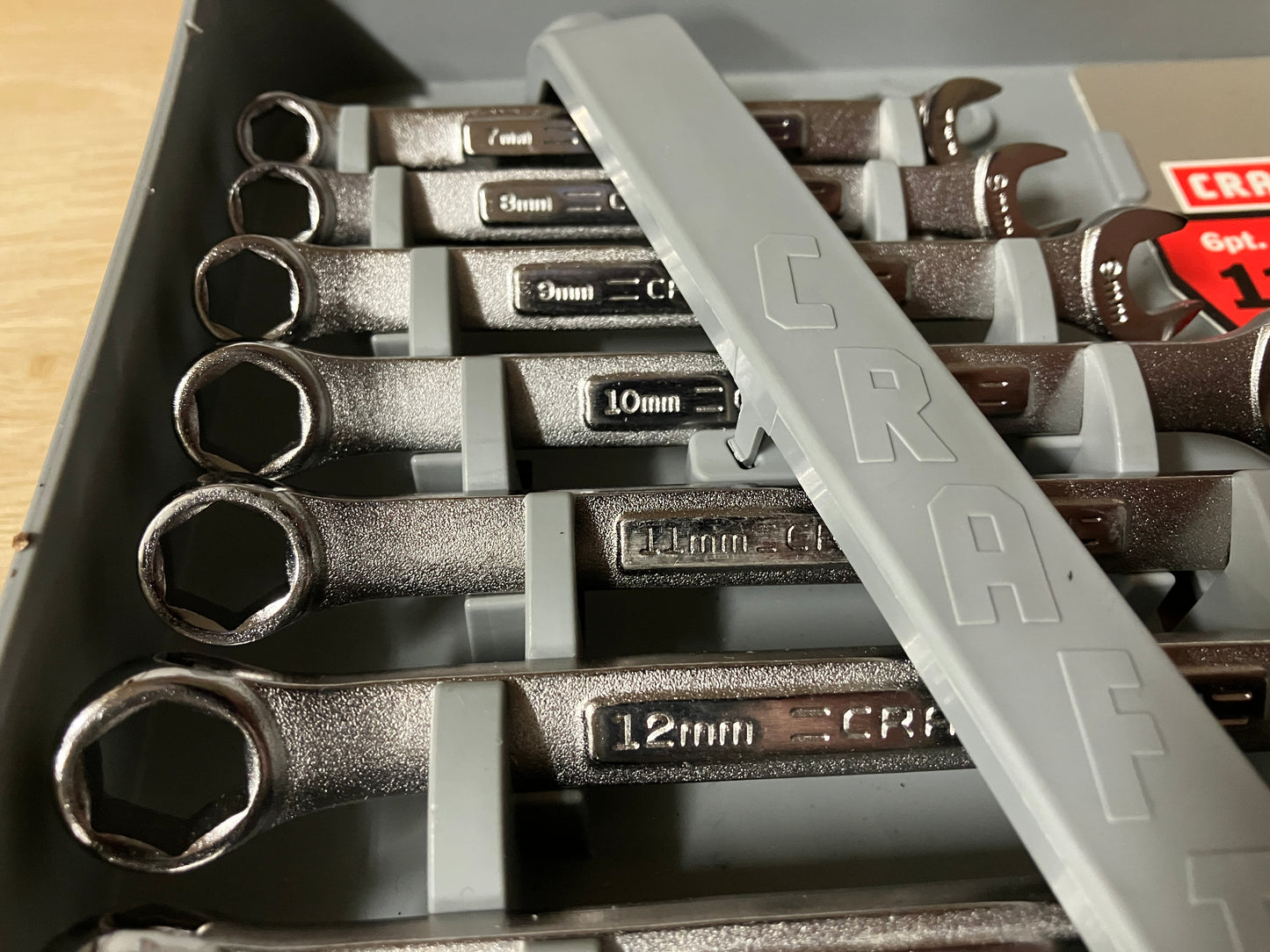 Craftsman 11pc 6 Point Combination Wrench Set 46894 7-17mm USA In Case