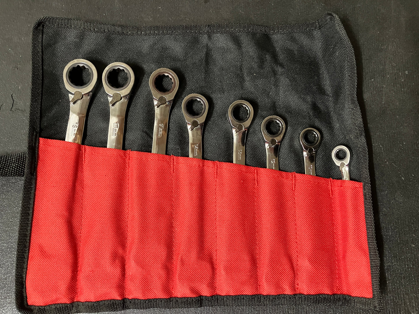 Vintage Sears Craftsman 8pc Metric Reversible Ratcheting Wrench Set 42405 USA