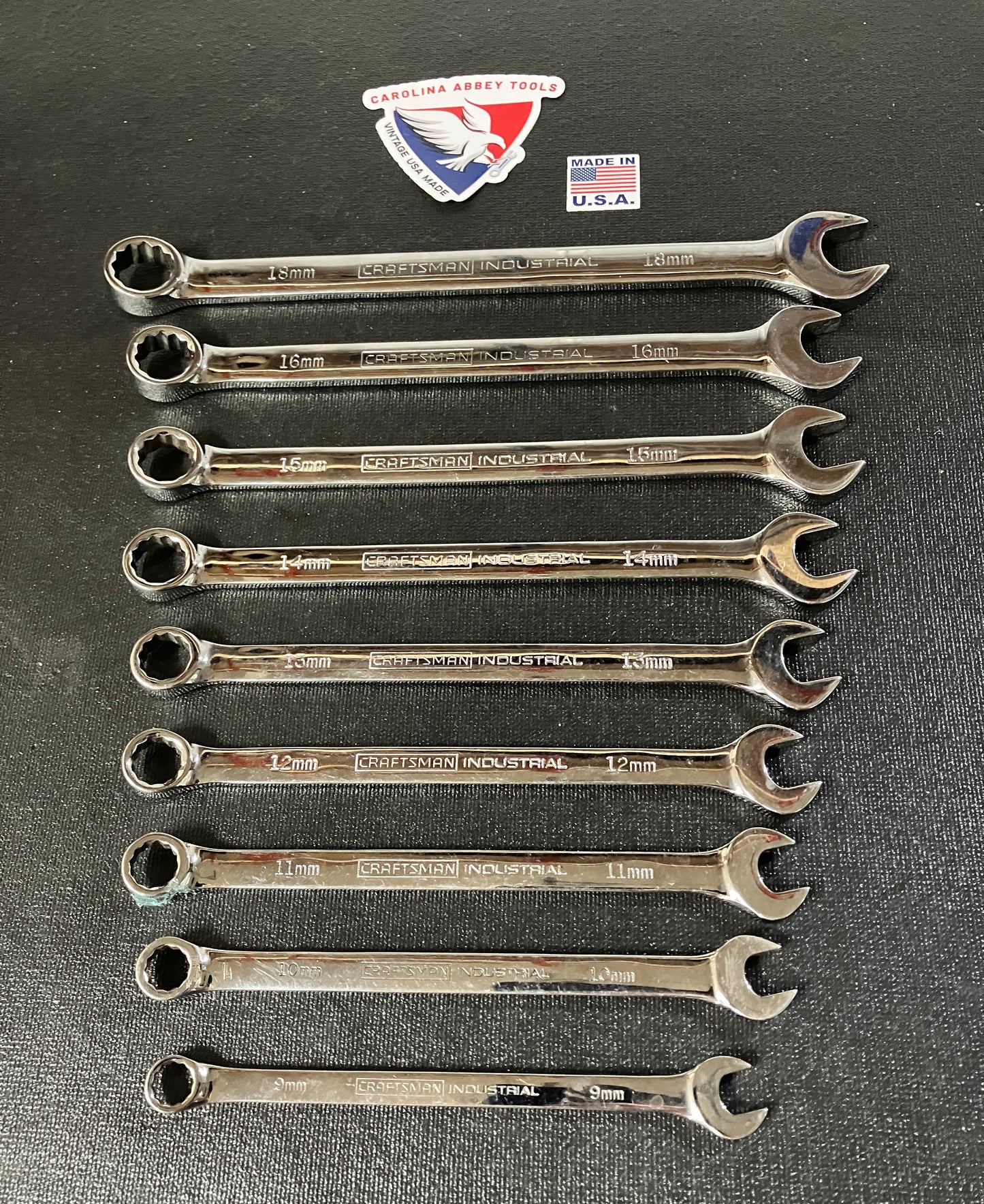 Craftsman Industrial 9pc Metric Wrench Set, 9-16mm, 18mm