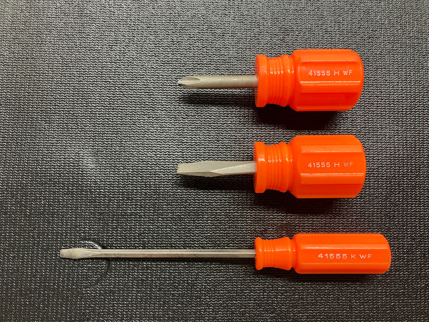 Vintage Craftsman Orange Screwdriver 41555 WF USA 3pc Bundle