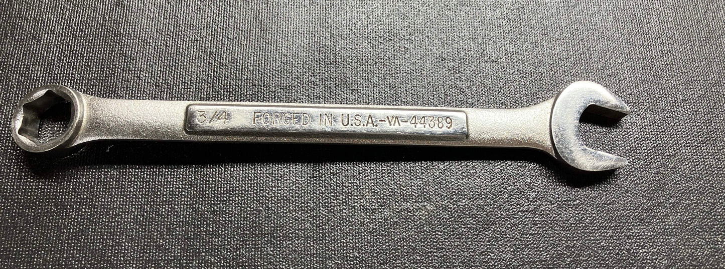 Vintage Craftsman 3/4” 6 pt Combination Wrench 44389 -VA- USA