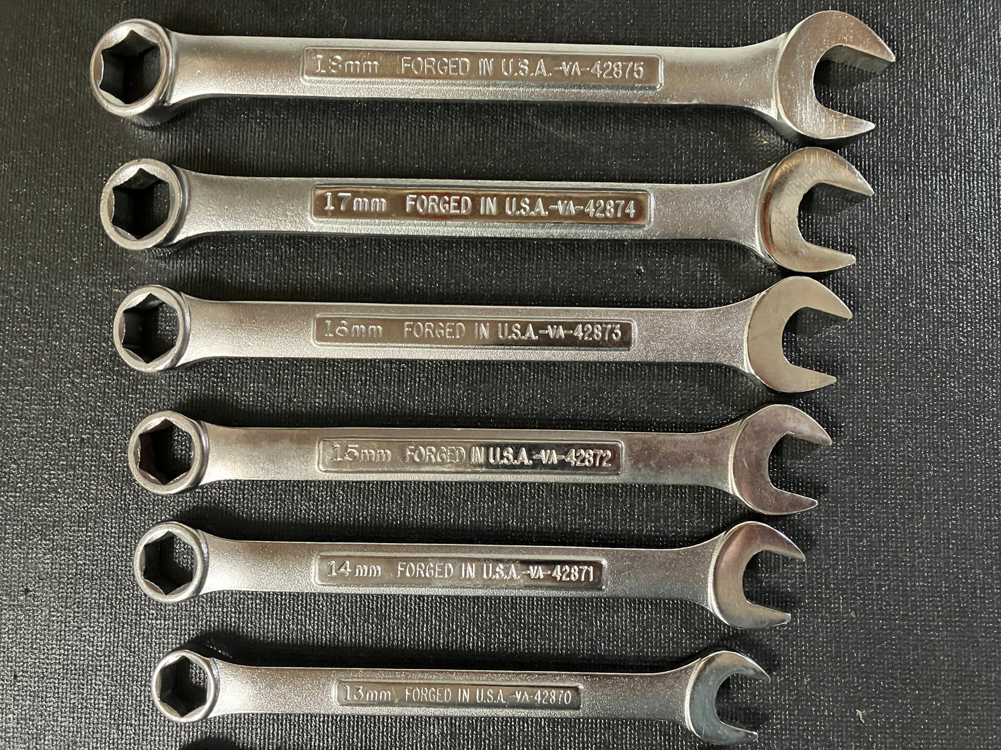 Vintage Craftsman 12pc Metric 6 Point Combination Wrench Set 7mm - 18mm -VA- USA