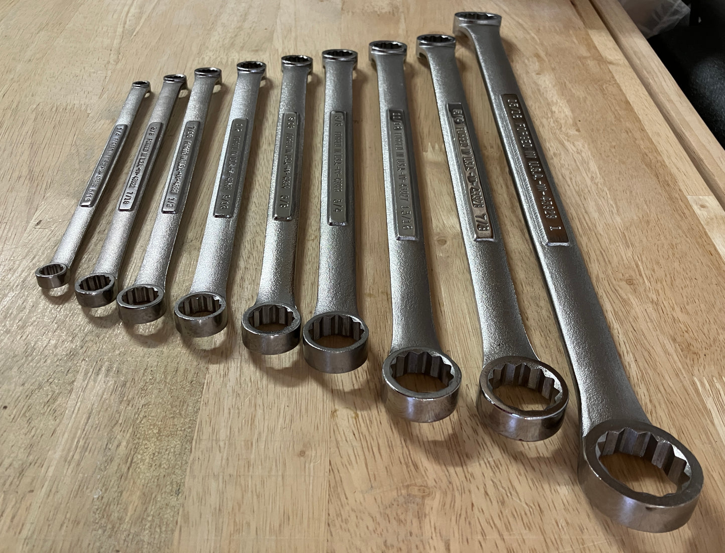 Vintage Craftsman 9pc SAE Double Box End Wrench Set 1/4” to 1” USA - Like New