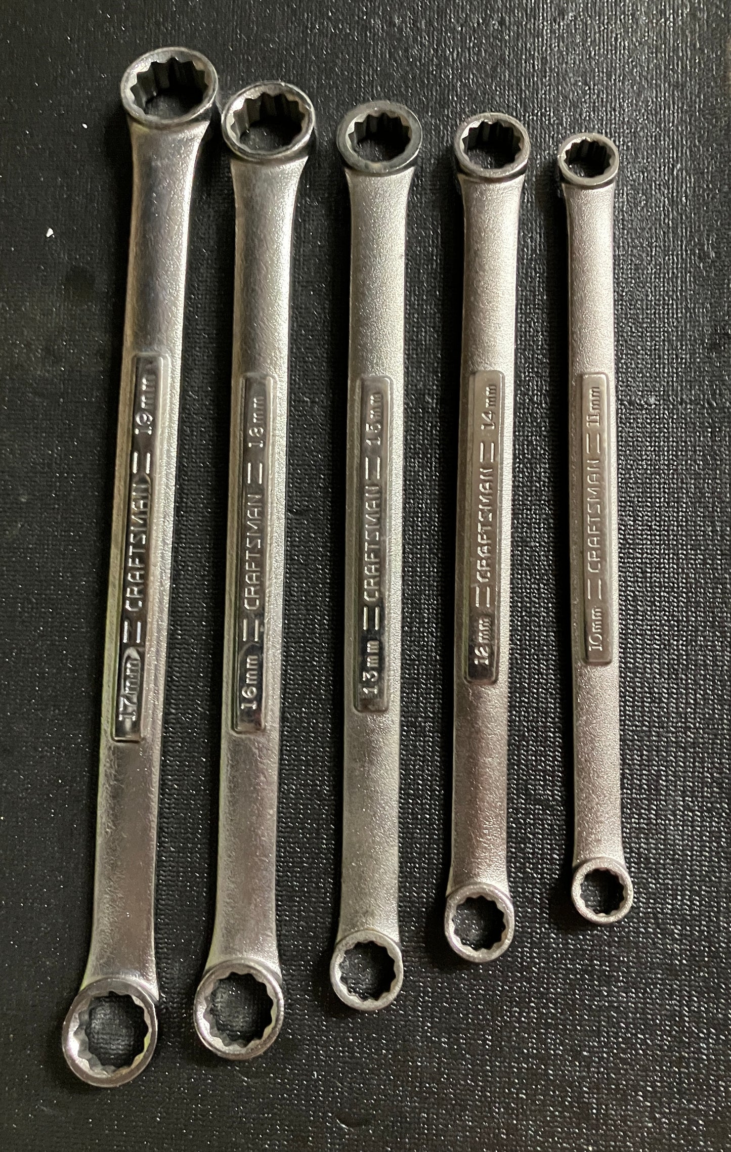 Vintage Craftsman 5pc Double Box End Wrench Set, Metric 10-19mm USA