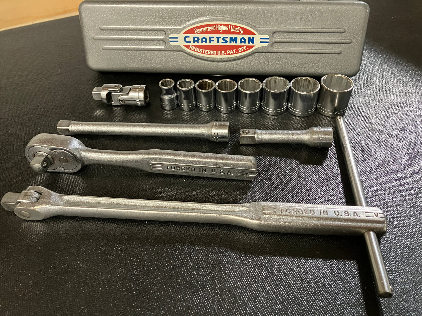 Vintage Craftsman =V= 3/8” Drive Socket Set w/ Metal Case