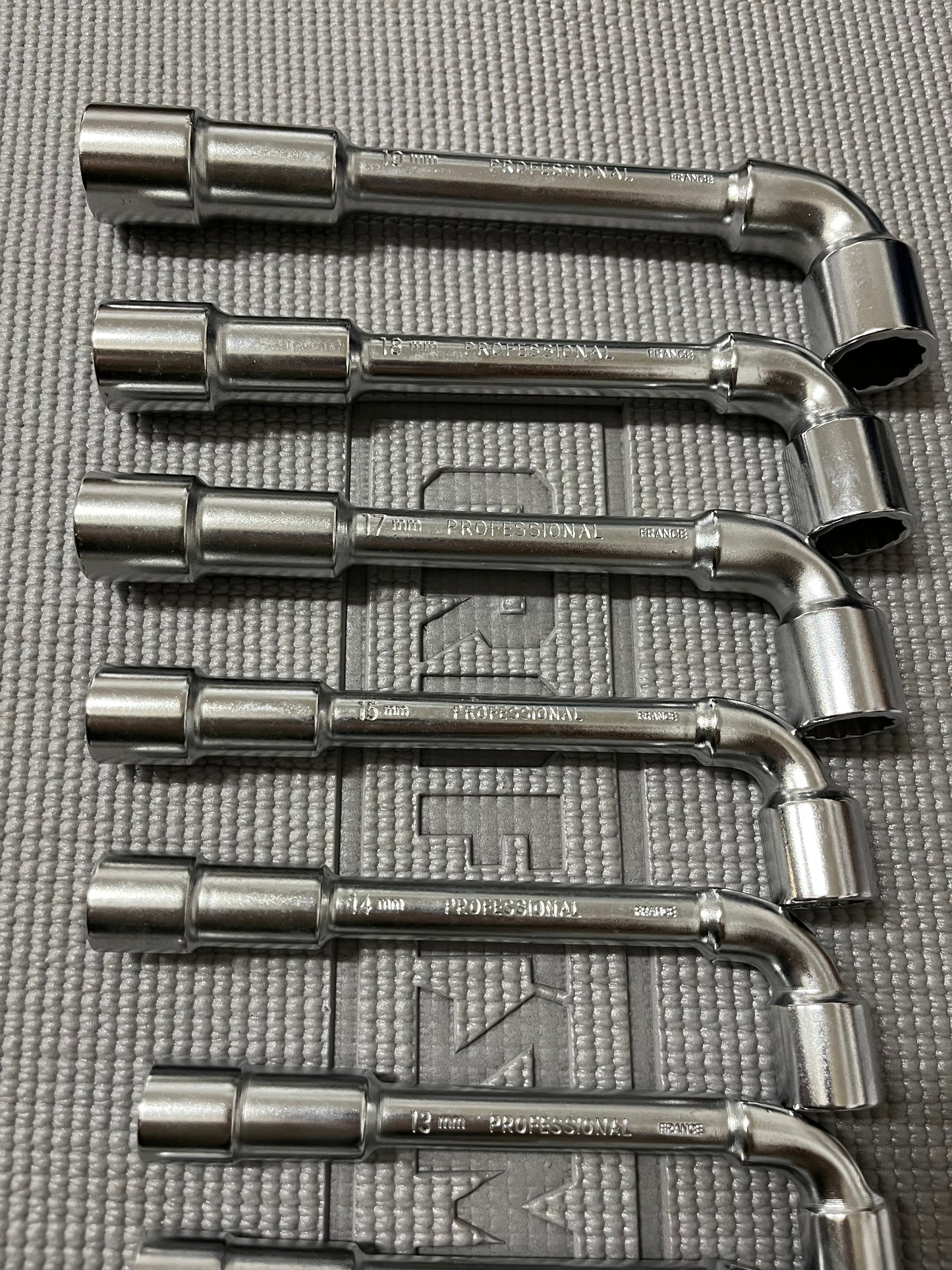 NOS Vintage Craftsman Professional 9pc Angle Socket Wrench Set Metric 34699 France