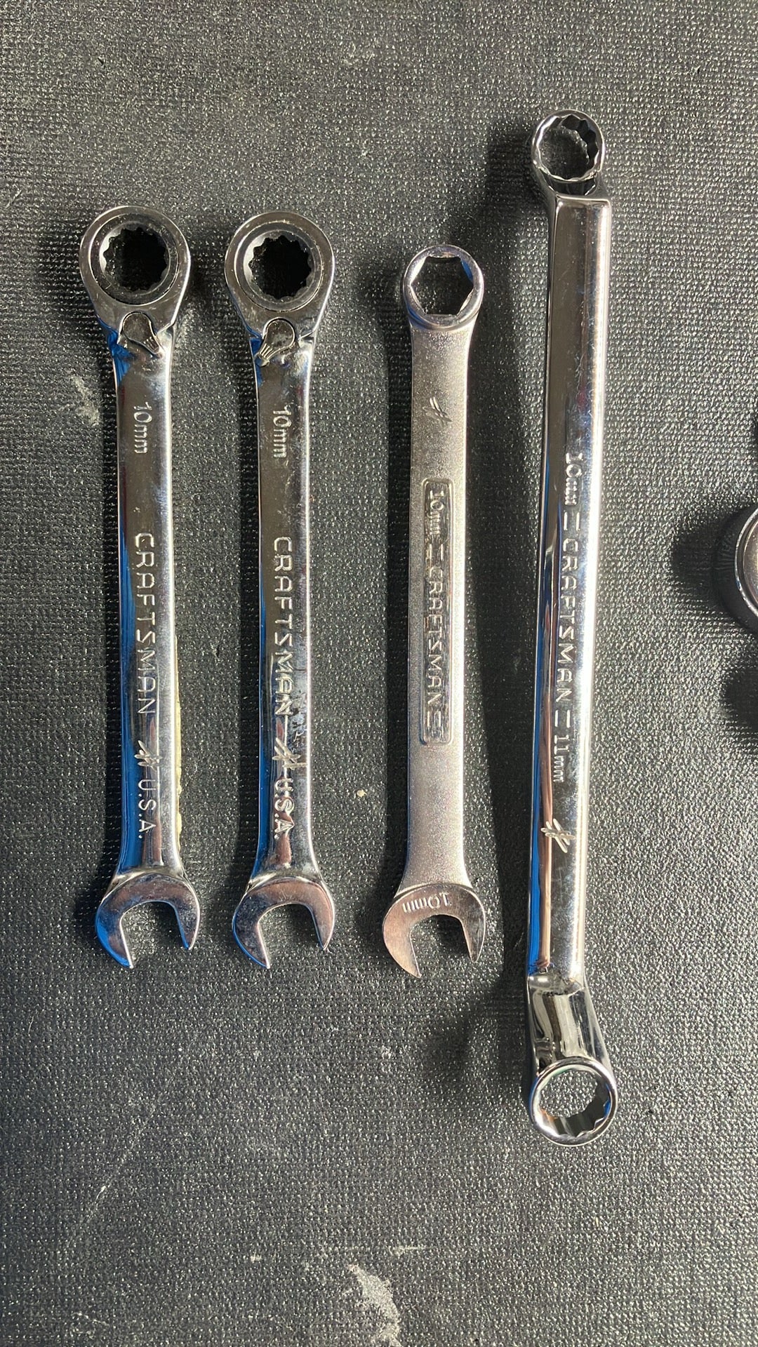 Vintage Craftsman 4pc 10mm Wrench Bundle USA *Owners Marks*