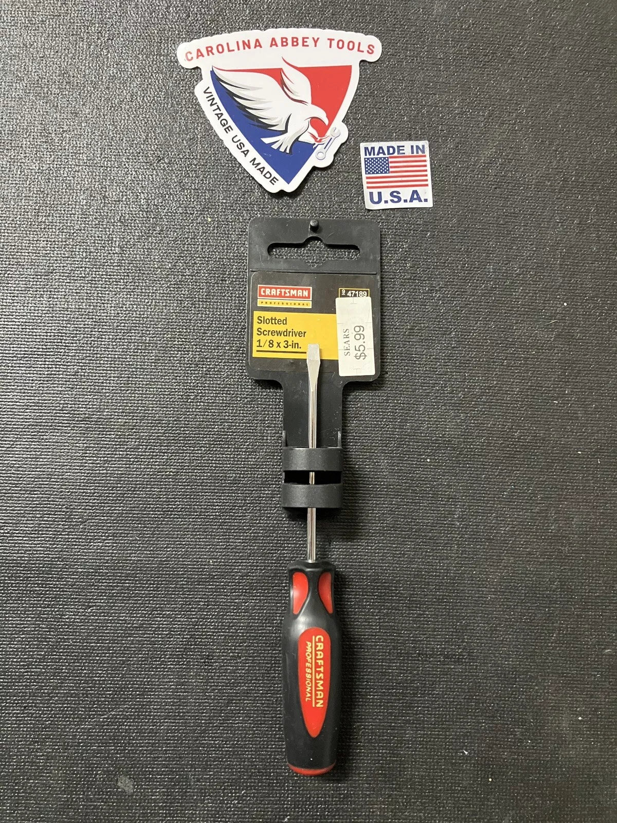 NOS Vintage Craftsman Professional 1/8 x 3 in. Screwdriver, Slotted 47189 USA