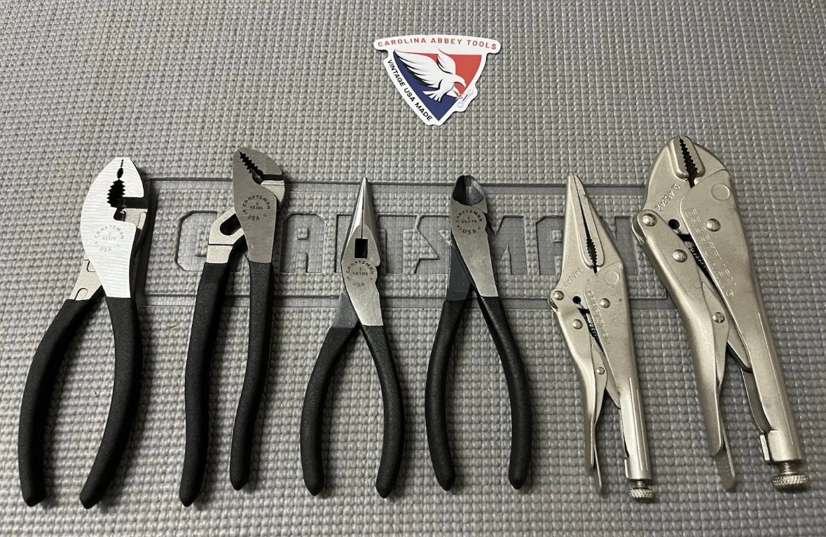 NOS Sears Craftsman 6pc Pliers Set 45291 WF USA Rare Set Includes Locking Pliers