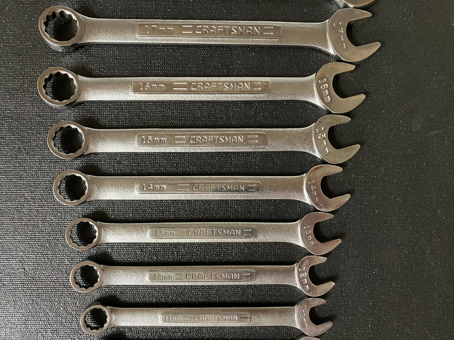 Vintage Craftsman 17pc Metric Combination Wrench Set 6-22mm USA No Skips -VV- & VA
