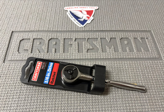 NOS Sears Craftsman USA 1/4” Round Head Tri Wing Ratchet 43174 KX USA