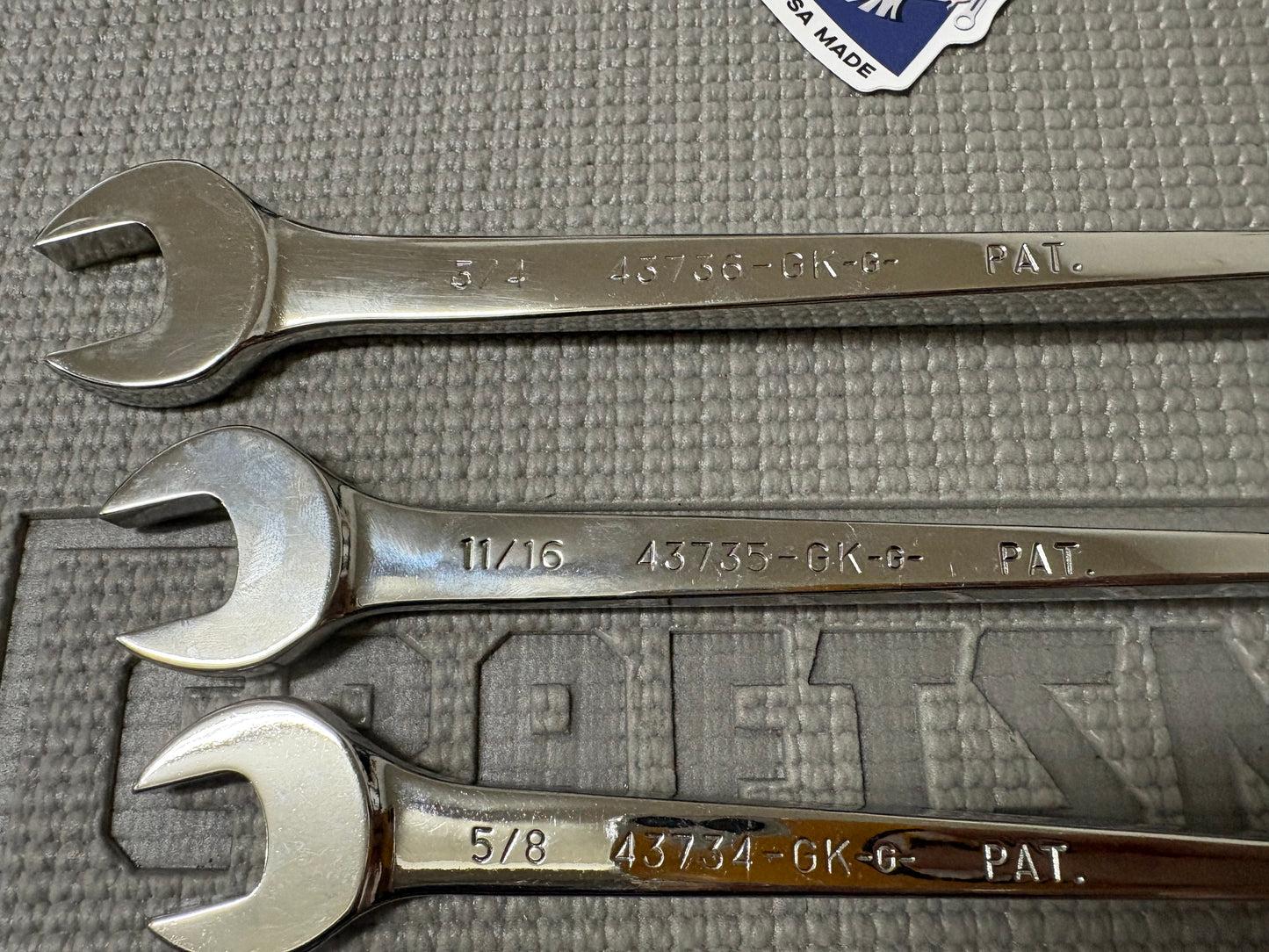 Rare Sears Craftsman USA Reversible Ratcheting Cross Force Wrench Set SAE 44850