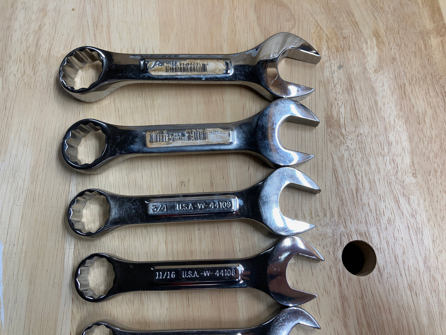 Vintage Craftsman Professional Combination Wrench Bundle - Metric and SAE Stubby Sets, USA