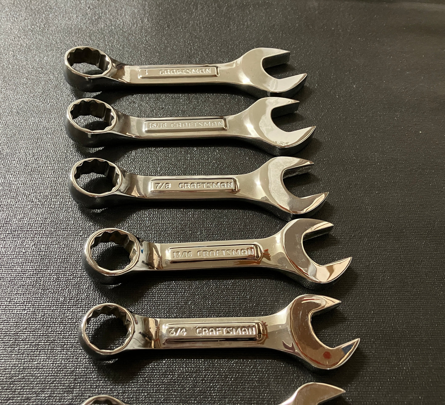 Vintage Craftsman Professional 11pc Stubby Combination Wrench Set -VV- 44138 USA 3/8” to 1”