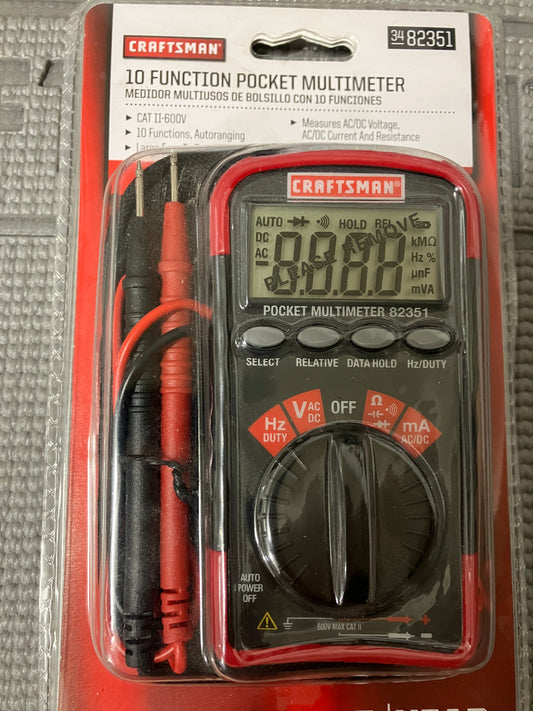 NOS Craftsman Pocket Multimeter 82351